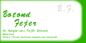 botond fejer business card